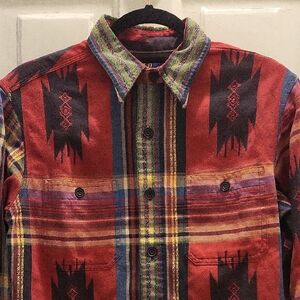 Polo Ralph Lauren Red and Black Patterned Shirt Men's Ssm